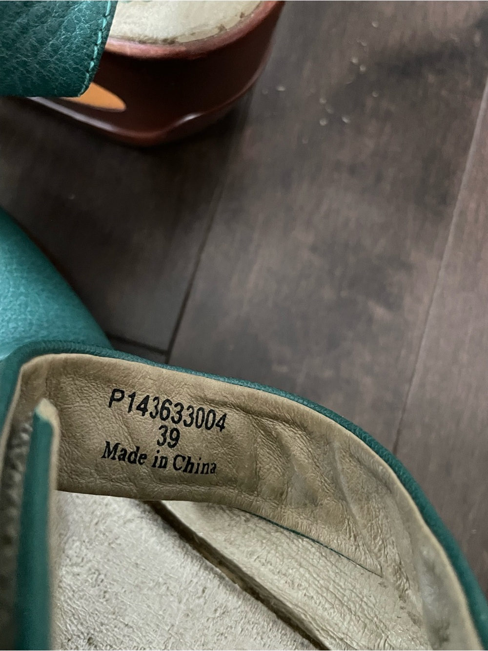 Fly London Teal Leather Wedge Sandals with Brown Platform Women’s Size 39 - Picture 7 of 9